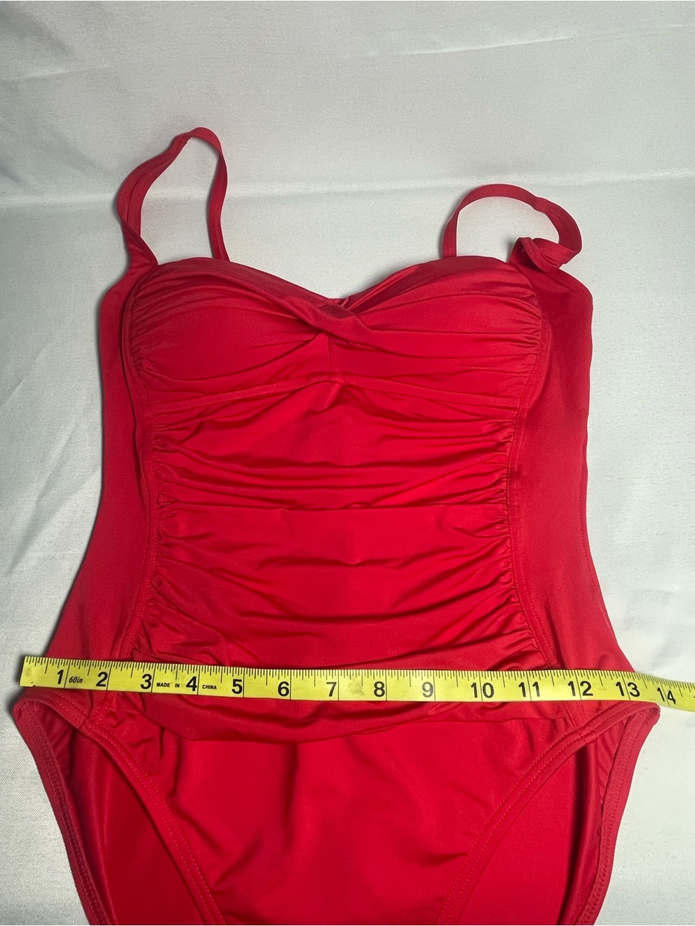 La Blanca Pink Ruched One Piece Swimsuit Size 8 - Picture 12 of 15